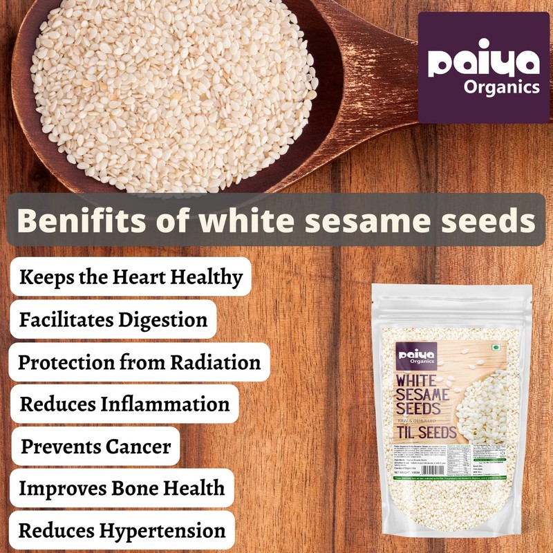Paiya Organics White Sesame Seeds 200gm Each Set Of 2 gallery