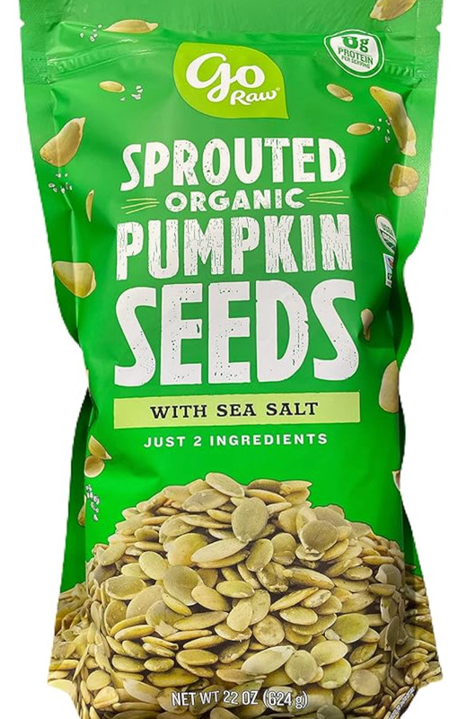 3 Pack Go Raw Organic Sprouted Pumpkin Seeds with Sea Salt 22 oz each 8g Protein gallery
