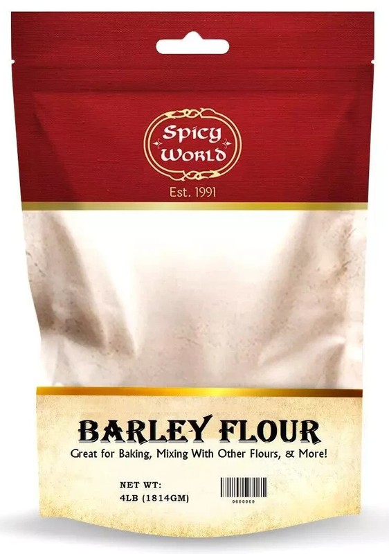 Spicy World Barley Flour – 4 lb (64oz) Bag | All-Natural, Raw, USA Grown | Versa