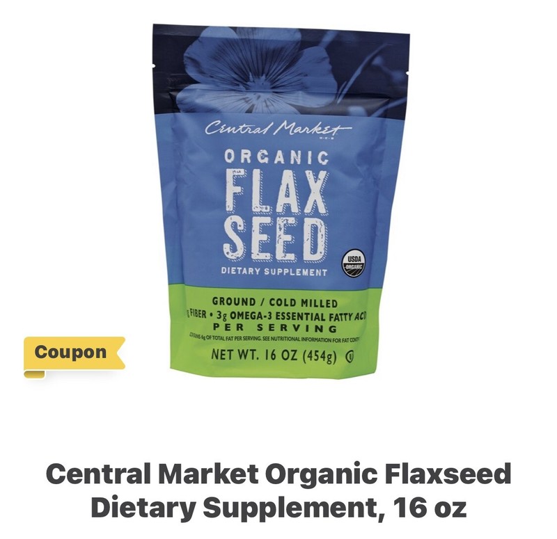 central market organic flax seed diatery supplement 16 oz. lot of 2 gallery