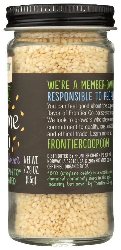 Frontier -Op Organic Whole Sesame Seed By Co-Op 2.29 Oz Seeds 2.32 1 Pack gallery