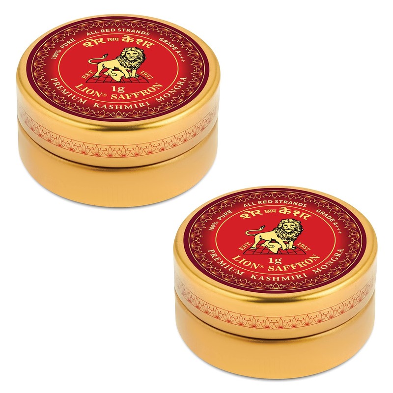 Lion Brand Kashmiri Mongra Saffron 2g |Premium Kesar | Cooking, Biryani & Sweets gallery