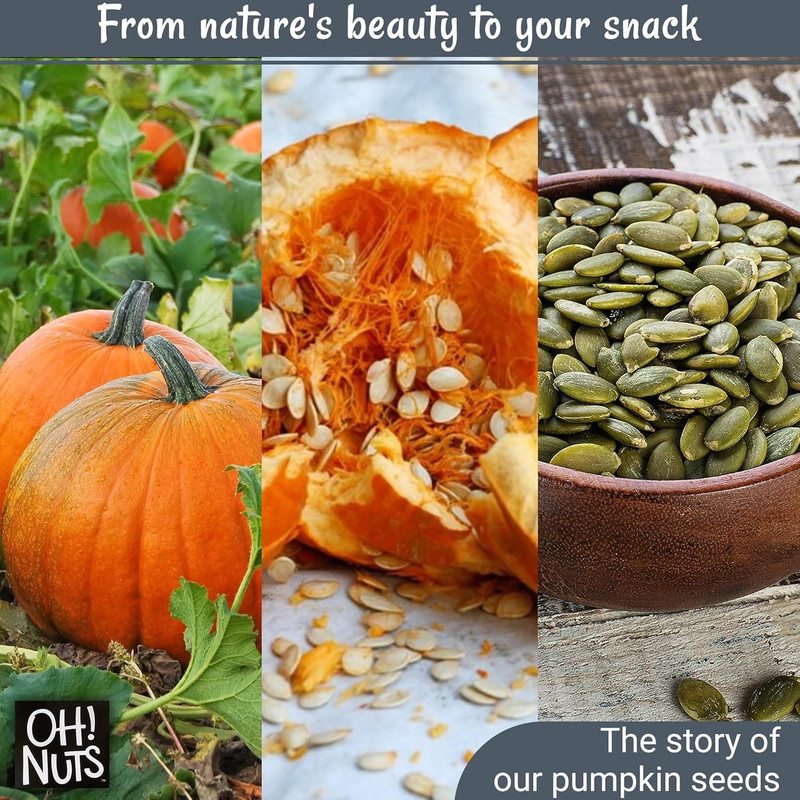 Oh! Nuts Pumpkin Seeds - Roasted Salted - 2 Lb - No Shell Pepitas - Packed in Ne gallery