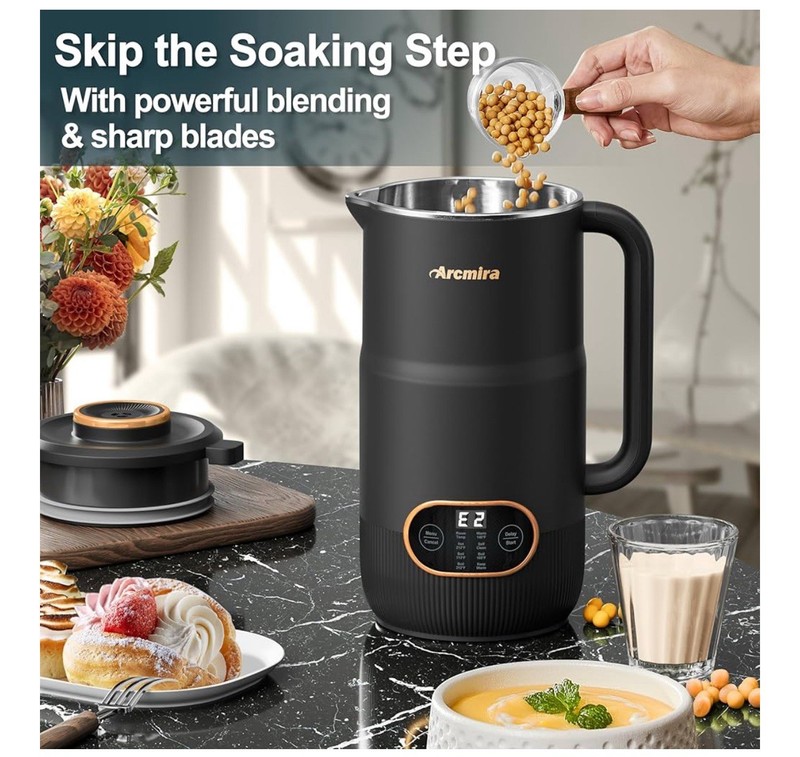 8 in 1 Nut Milk Maker, 8 Blade 35oz Homemade Almond, Oat, Coconut, Soy gallery