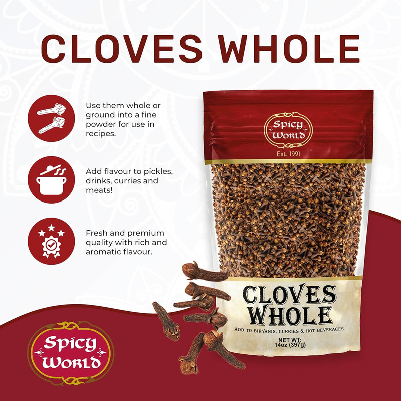 Cloves Whole Bulk 14 Oz Bag - Pure, Non-Gmo, Premium Hand Picked Quality - Great gallery