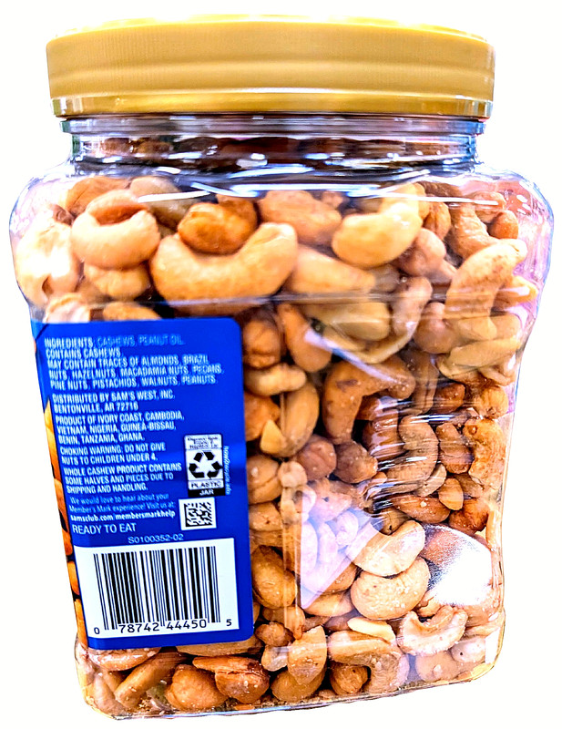 Member's Mark Unsalted Whole Cashews 33 Oz EXP 07/2026 gallery