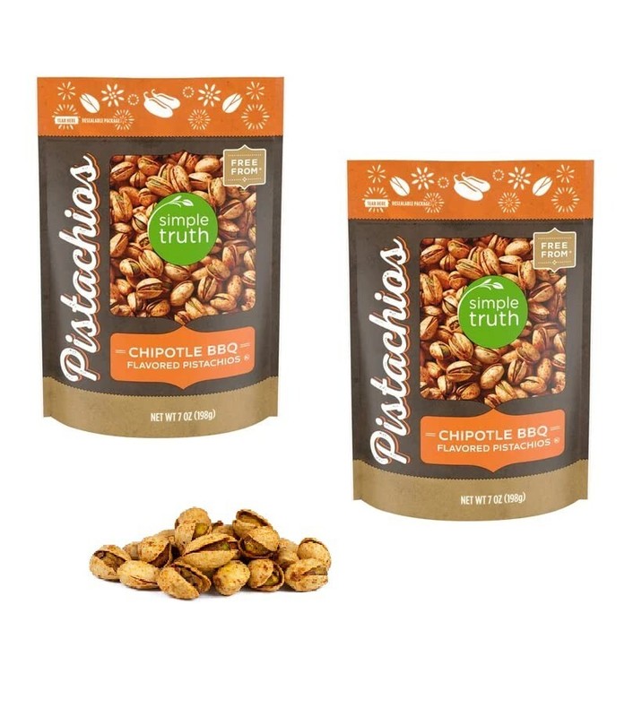 Roasted & Salted Pistachios Flavored with Chipotle BBQ 2 Bags NT.WT.7 oz