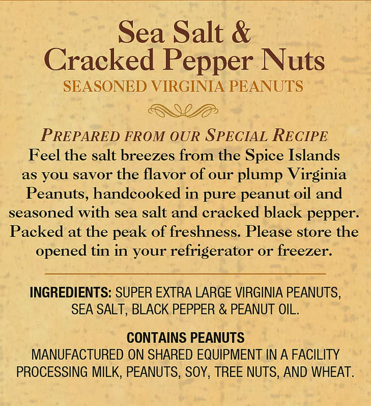 Williamsburg Salted Virginia Peanuts, Salt and Pepper Peanuts with SEA Salt & Cr gallery