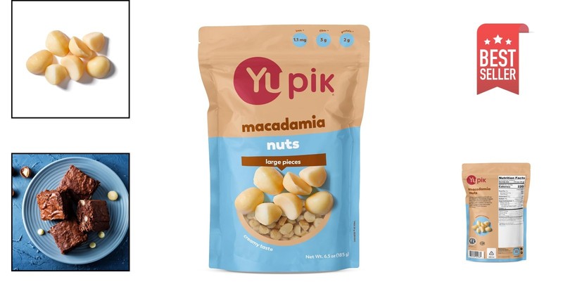 Healthy Gourmet Macadamia Nuts - Large 6.5 Oz, Raw & Unsalted, Snack Delight gallery