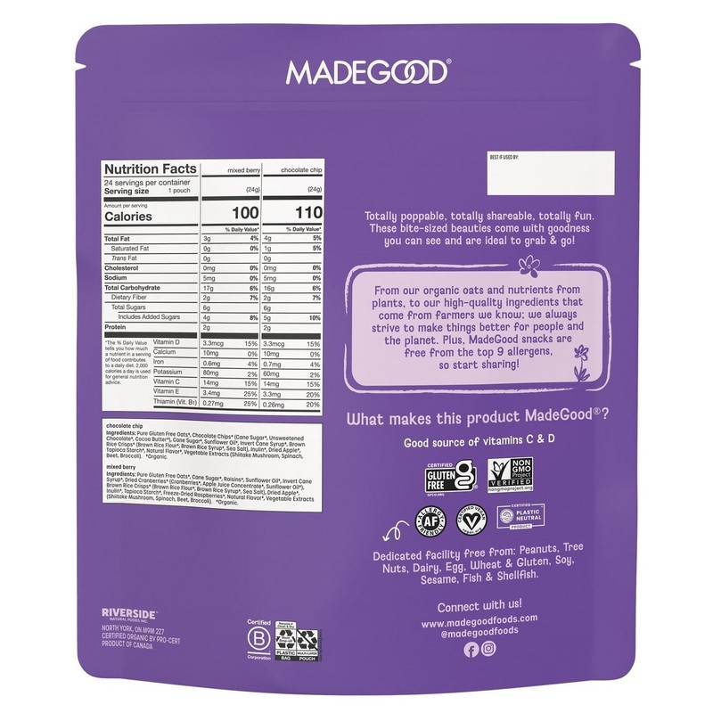 MadeGood Organic Granola Minis 24 Count 0.85 oz – Gluten Free Snack EXP 09/26 gallery