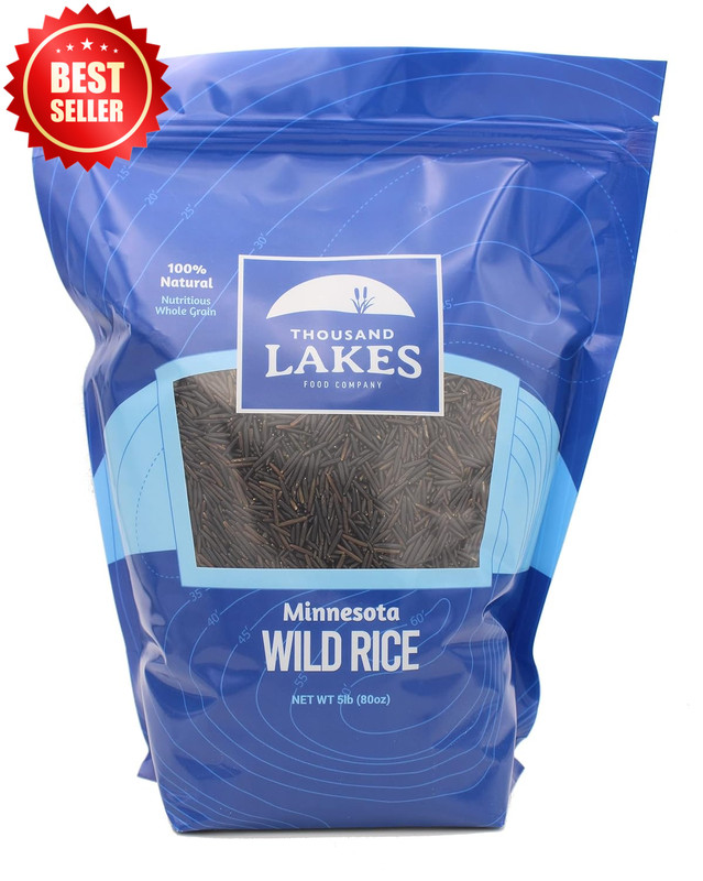 5 LB Bulk Minnesota Grown Wild Rice 100% All Natural Premium Gourmet US