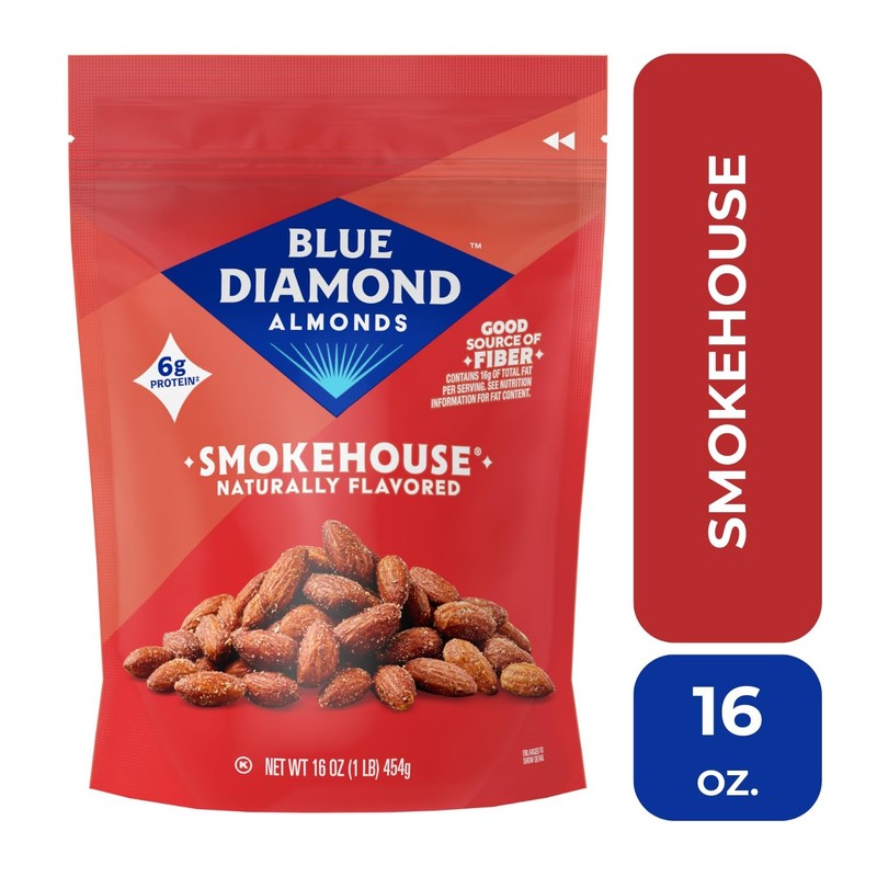 Smokehouse Flavored Almonds Blue Diamond 16 oz Resealable gallery