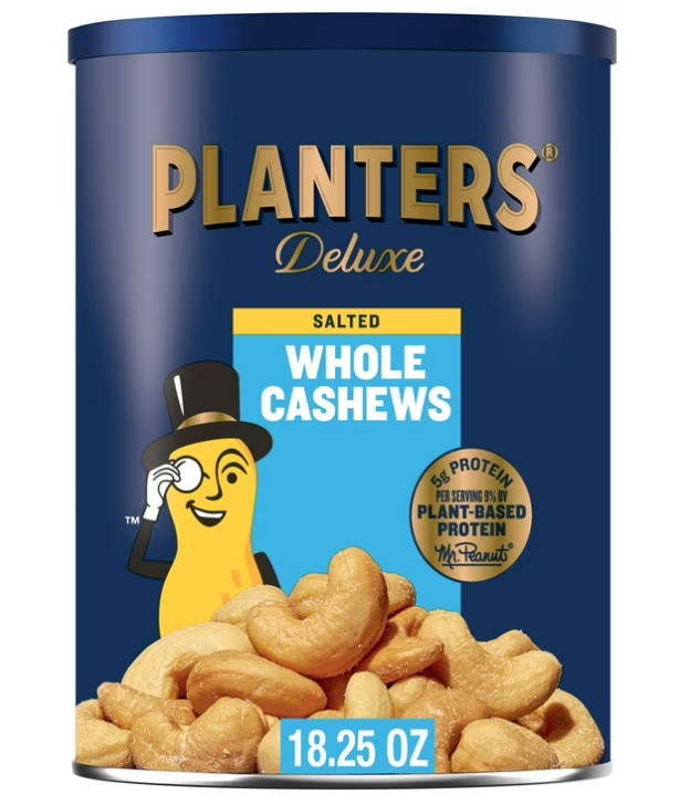 PLANTERS Deluxe Salted Whole Cashews, Party Snacks, Protein 18.25oz (2 PACK) gallery
