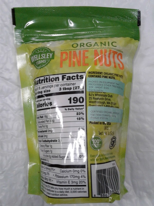 4x 100% Organic USDA Pine Nuts Pignoli Piñones Gluten Free resealable 8oz each gallery