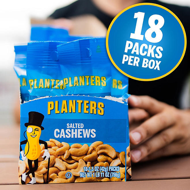 Planters Salted Cashews, 1.5 oz., 18 pk. gallery