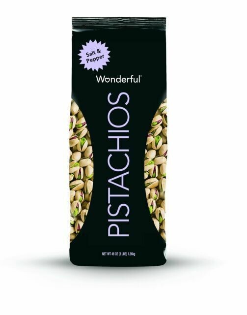 2 Packs Wonderful Pistachios – Salt & Pepper In-Shell, 3 lbs Total Delight
