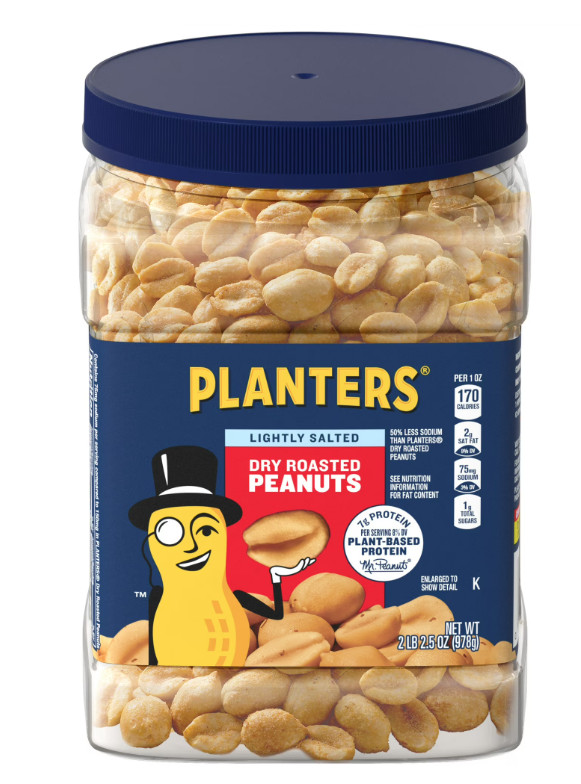 PLANTERS Lightly Salted Dry Roasted Peanuts, Party Snacks, Plant Based Protein, gallery