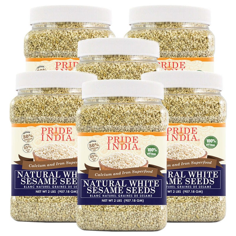 White Sesame Seeds Raw Unhulled - Calcium & Iron Superfood Jar gallery