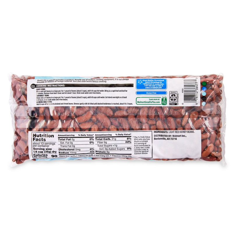(8 pack) Great Value Light Red Kidney Beans, 1 lb..... gallery