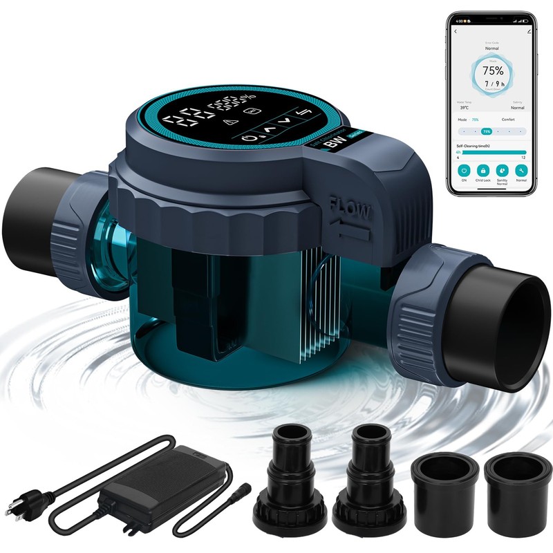 Smart Saltwater Pool Chlorinator System for 26,500 Gallons Above Ground Pool,…