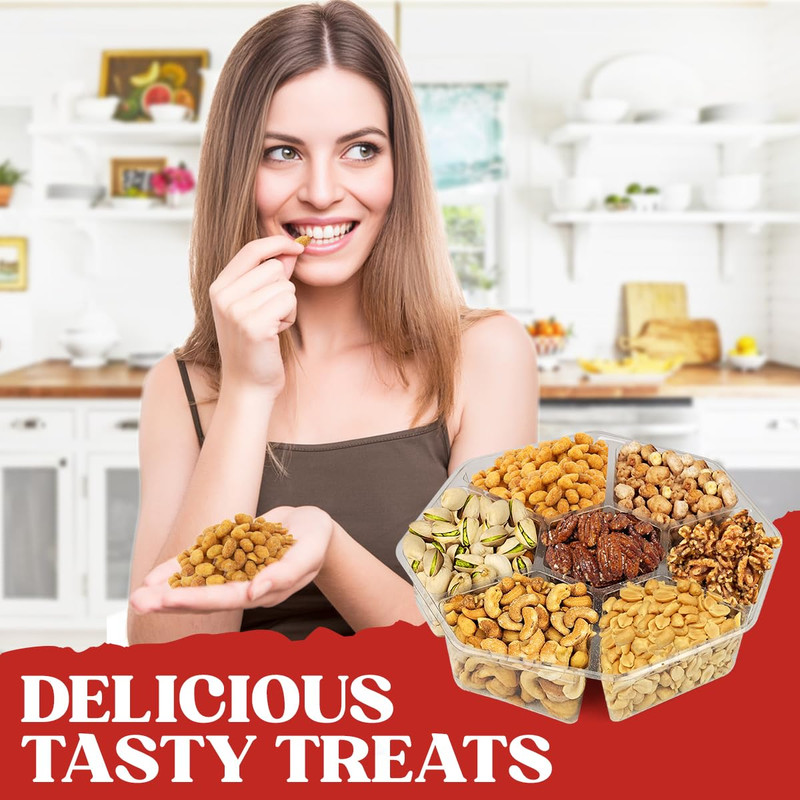 Nuts Gift Basket - 7 Sectional Nuts Platter with a Variety of Freshly Roasted... gallery