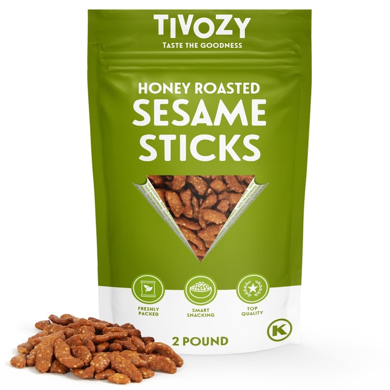 Sesame Sticks Snack, Honey Roast Flavor. Delicious and Fresh Local Honey Roas...