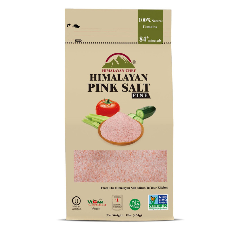 Himalayan Chef Pink Himalayan Salt, Fine Grain - 6 Lbs (6 X 1 Lb Bags), Pure, Na