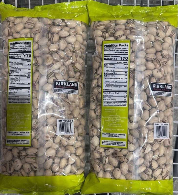 Kirkland Signature In-Shell Pistachios Roasted and Salted US 48oz (2 Pack) gallery