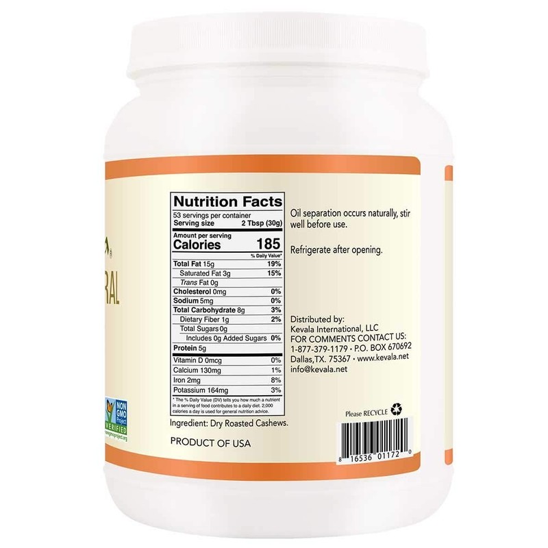 Kevala Cashew Butter - Premium Natural Cashew Cream for Baking and Cooking, D... gallery