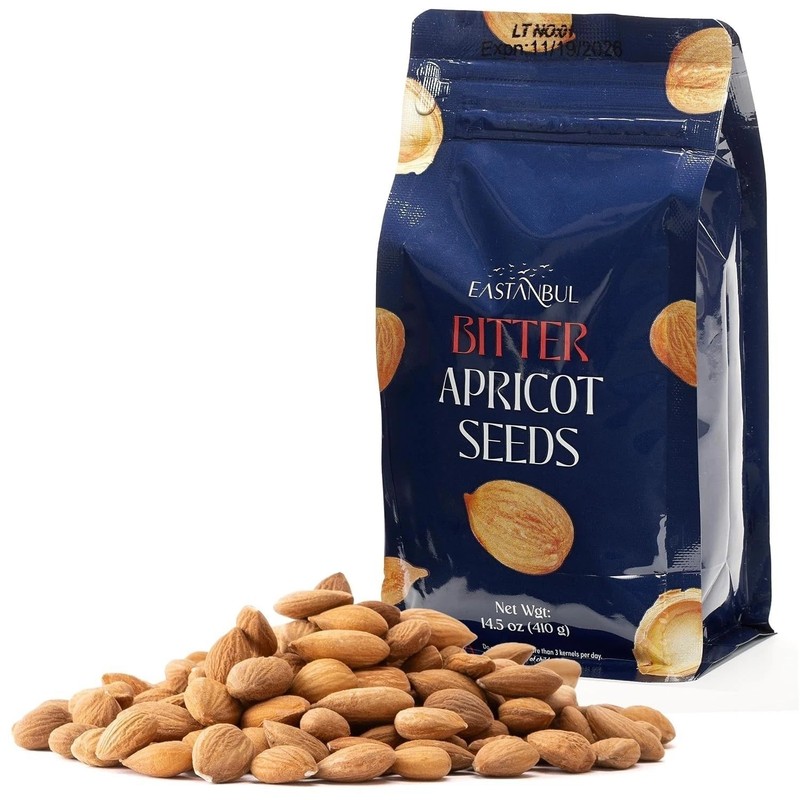 Organic Bitter Raw Apricot Kernel Premium Seeds 14.5 oz Gluten Free Vegan USDA gallery