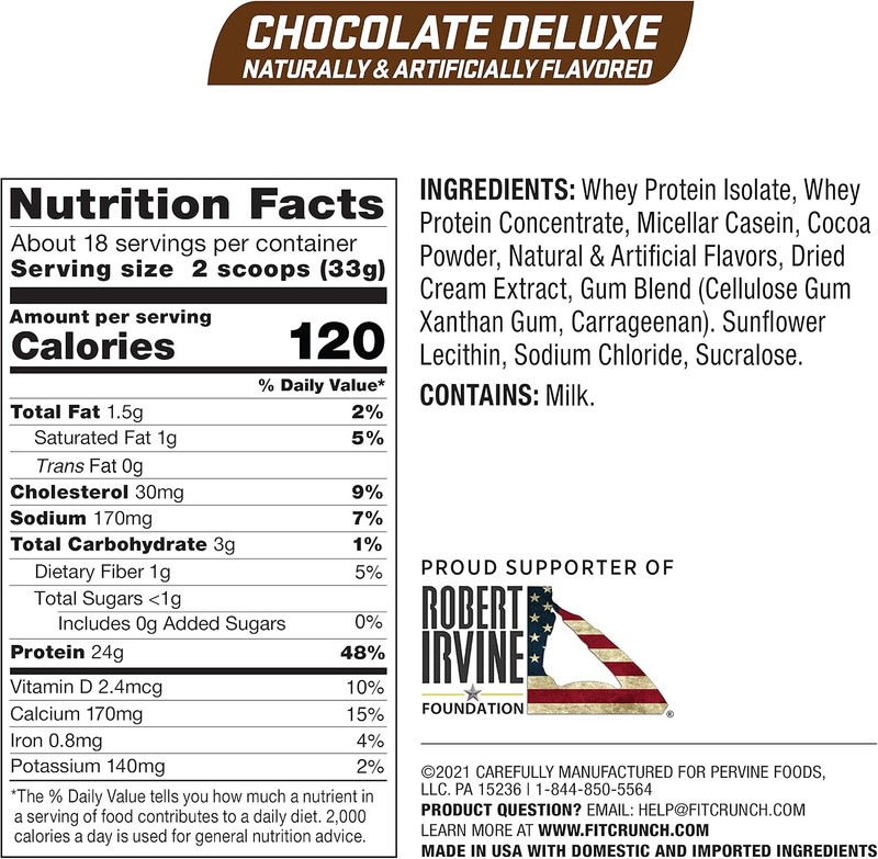 FITCRUNCH Tri-Blend Whey Protein Peanut Butter 18 Servings gallery