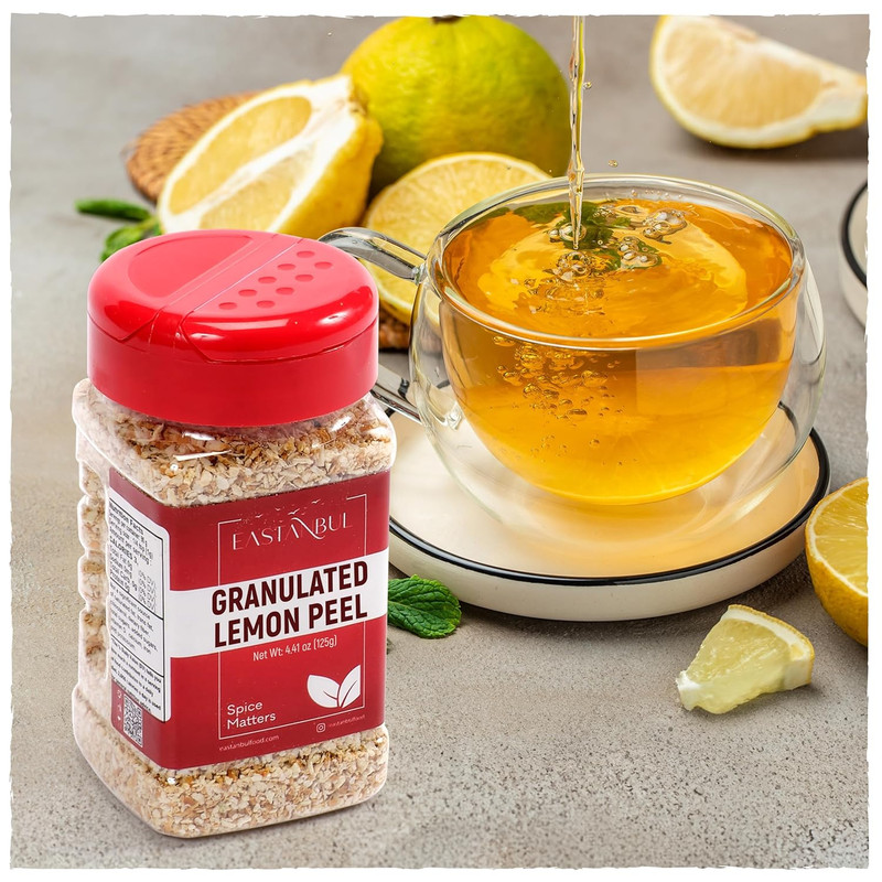 Lemon Peel, 4.41Oz, Dried Lemon Peel for Baking, Cooking, Marinades, and Rubs, P gallery