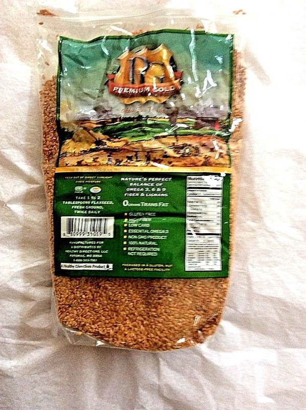 Healthy Direction Premium Gold All Natural Whole Flax Seeds. 2.2 lb ( 1 kilo )