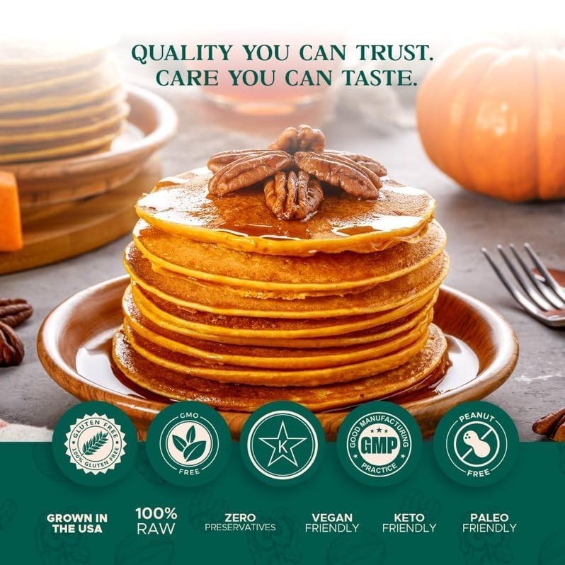 American-Grown Raw Pecan Halves 16oz | Rich Flavor for Cooking & Snacking gallery