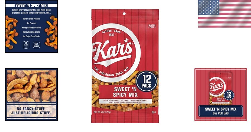 Kar's Nuts Sweet ‘N Spicy Snack Mix - 72oz Bulk Pack of 12 Gluten-Free Treats gallery