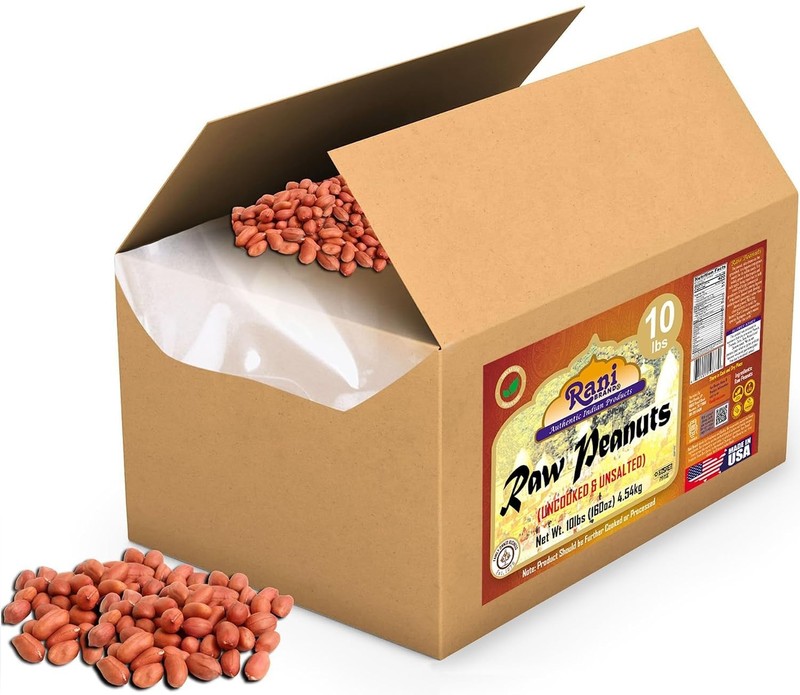 Bulk Rani Raw Peanuts 10lbs - Spanish Variety, Healthy Snack & Cooking Essential gallery