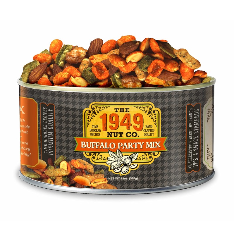 Buffalo Party Snack Mix Hand Crafted Virginia Peanuts 1.25 lb Gourmet Delight