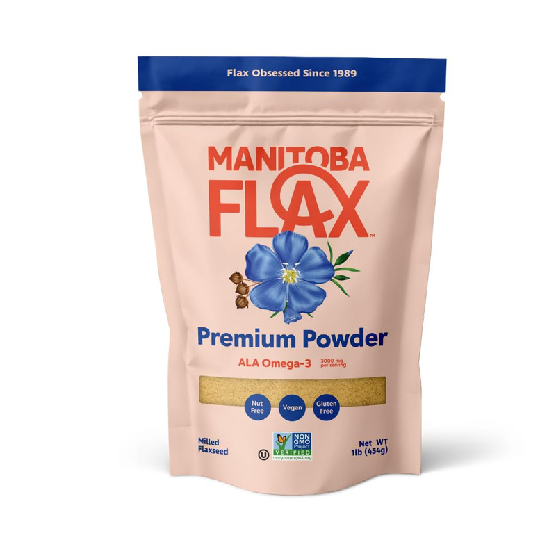 Premium Flaxseed Powder (NEW LOOK!) | Manitoba Flax by Manitoba Milling Co.| 1 l