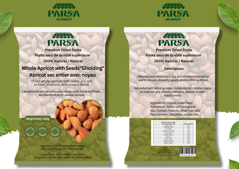 Parsa Market Whole Apricot with Seeds "Gholding" Hand Picked Pure 100% Natural gallery
