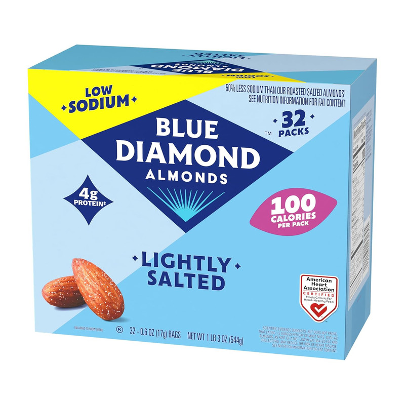 Blue Diamond Almonds Low Sodium Lightly Salted Snack Nuts, 100 Calorie Packs, 0. gallery
