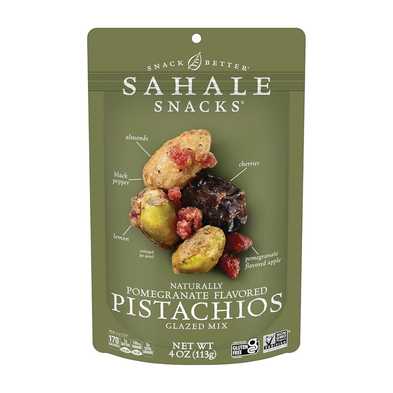 Pomegranate Flavored Pistachios Glazed Mix, 4 Ounces (Pack of 6)