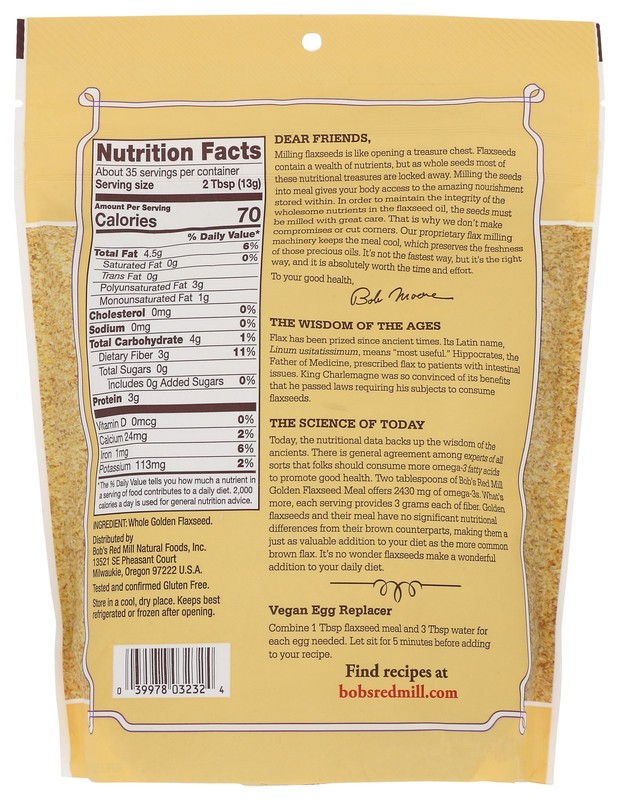 Golden Flaxseed Meal Bob'S Red Mill 16 Oz Ground Seeds 4 Pack gallery