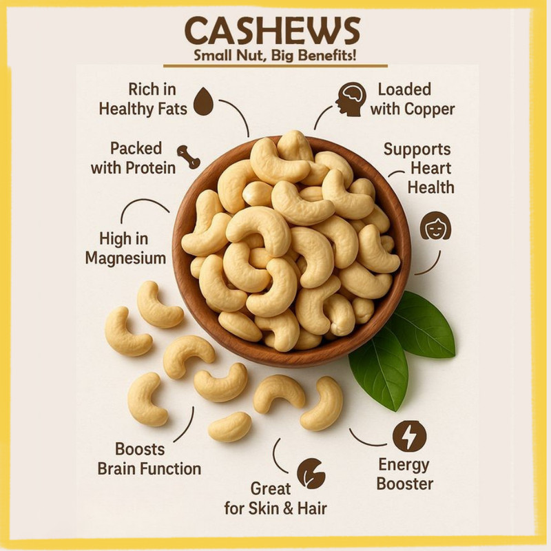 Premium Fresh Regular Cashew Nuts Grade W320 7.05 Oz gallery
