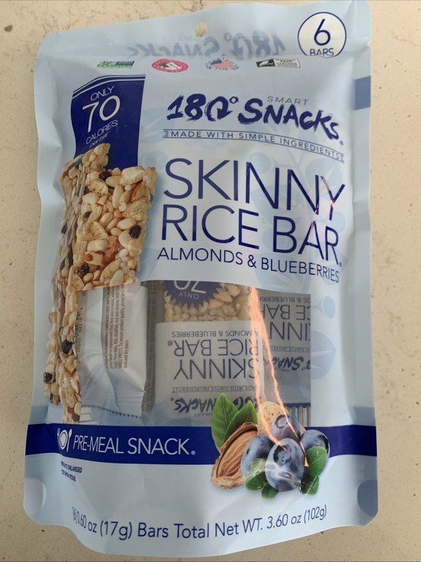 Skinny Rice Bar Almonds And Blueberry Bundle Of 2 Packs (6 Bars In Each) gallery