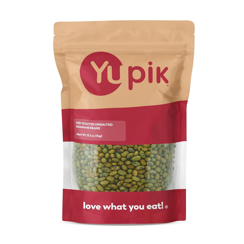 Dry Roasted Unsalted Edamame Beans, 2.2 Lb (35.2 Oz), High-Protein & Healthy Sna