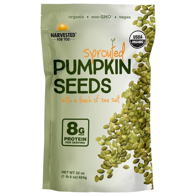 Guilt-Free 22oz Organic Sea Salted Sprouted Pumpkin Seeds - Gluten-Free & gallery