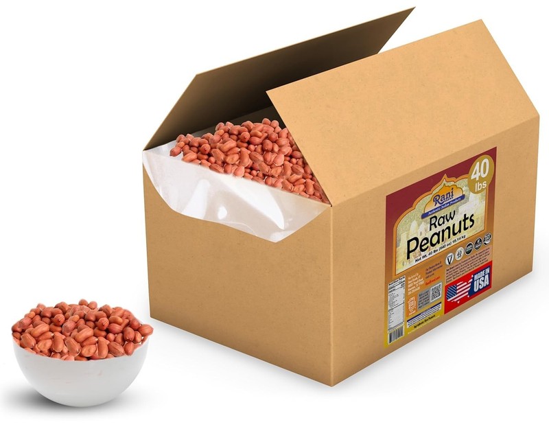 Fresh Peanuts 40lb Bulk - Raw Unsalted Spanish Red-skin, , Non-GMO, 640oz gallery