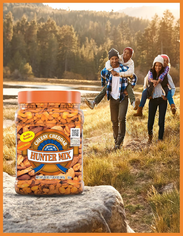 Cheesy Cheddar Hunter Bulk Trail Mix, 20 Oz (Pack of 1), Roasted Peanuts, Sesame gallery