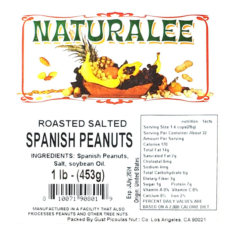 Peanuts, with Skin Spanish Peanuts 1 Lbs - Roasted & Salted - Heart Health, High gallery