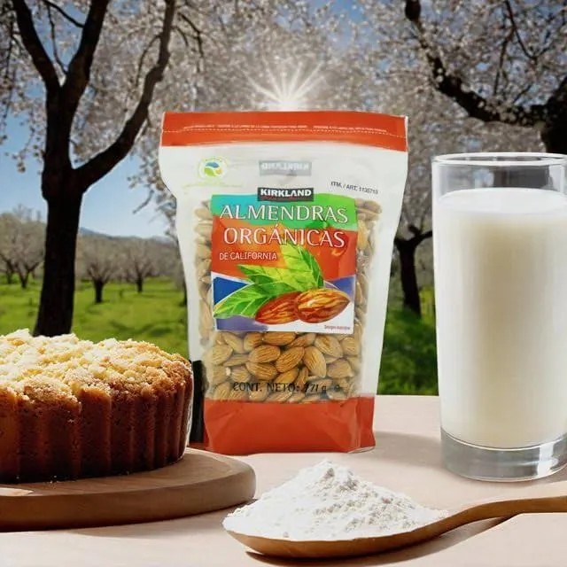 Kirkland Organic Whole Almonds Nonpareil California USDA Organic 771g Pantry